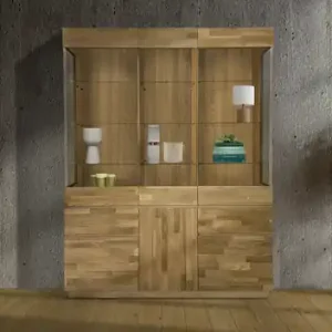 Home affaire Vitrine »Laima« Breite 140 cm, teilmassiv, mit Glastüren Angebot