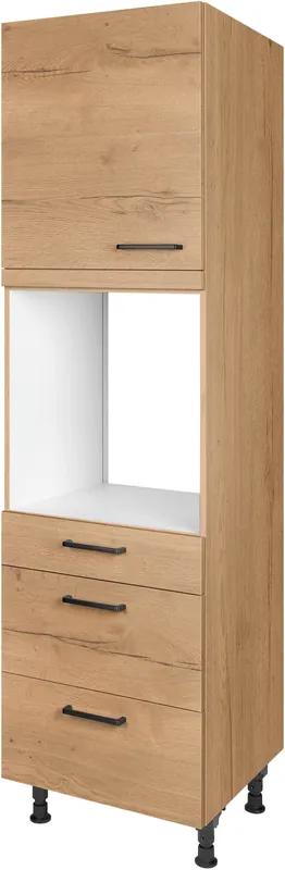 nobilia® Backofenumbauschrank »"Structura", Ausrichtung wählbar, mit Schublade und zwei Auszügen und« einer Tür, vormontiert, Breite/Höhe: 60/216,6 cm Aktuell