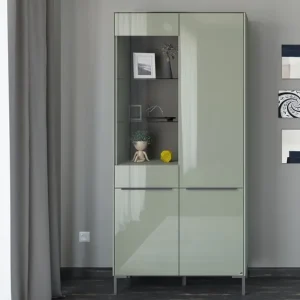 Neu set one by Musterring Standvitrine »Reno« 1 Stk. tlg. Mit Winkelfuß in diversen Farben, 199 cm Höhe & Farbauswahl