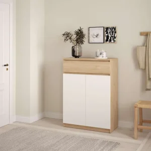 Echt INOSIGN Schuhschrank »Naia Schuhaufbewahrung, Schuhkommode, Schuhregal, Garderobenschrank,« mit 2 Türen und 4 Einlegeböden, 1 Schublade, Breite 80 cm