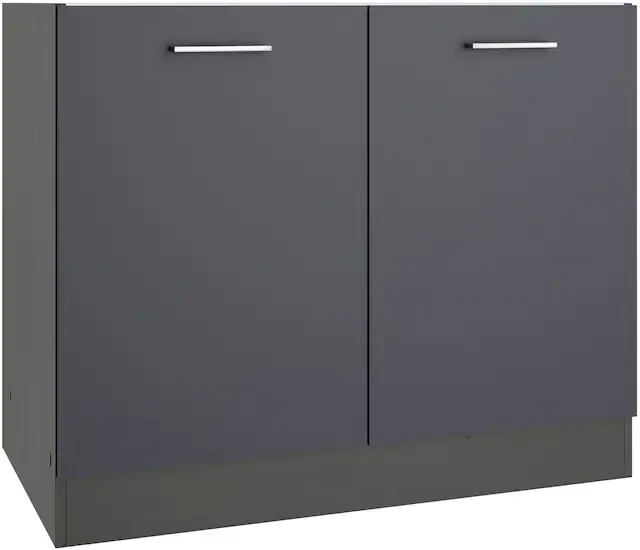 KOCHSTATION Spülenschrank »KS-Milan« Spülenschrank 100 cm, matte oder hochglänzende Fronten Knallerangebot