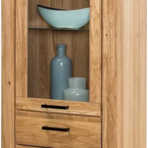 Home affaire Vitrine Metallfüße im Industrie-Design, Eiche Teilmassiv, viel Stauraum Neue Ware