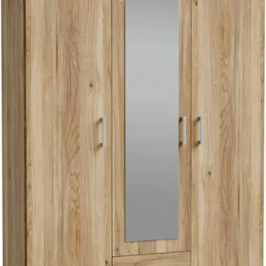 Highlight FORTE Kleiderschrank Drehtürenschrank, Spiegel, Stauraum, 2 Schubladen,