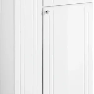 Saphir Unterschrank »Quickset 955 Badschrank mit 2 Türen, 1 Schublade, 50 cm breit« Badezimmer-Unterschrank in Weiß Hochglanz, Griffe Chrom Glanz Neuheit