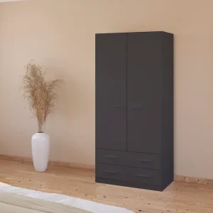 rauch Drehtürenschrank »Prandon B« mit 2 Schubladen und Metallgriffen quer Schneller Versand