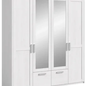 Home affaire Kleiderschrank »COSENZA,TOPSELLER!, Breite 188cm, viel Stauraum, in Landhausoptik« 2 Schubkästen mit Vollauszug, 4 Türen, 2 Kleiderstangen, viel Stauraum,Schlafzimmerschrank, Schrank, Garderobenschrank Neue Ware