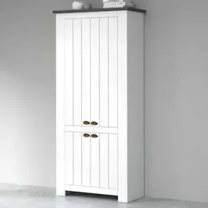 Must-Have Home affaire Schuhschrank »FIGO, Made in Italy – Schuhkommode,Schuhregal für ca. 40 Paar Schuhe« 1 Stk. tlg. 4-Türig, Siebdruck-dekorative Fräsungen, 10 Fächer, Höhe 200 cm