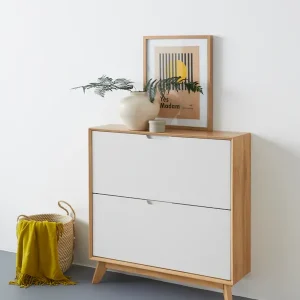 Preisreduziert OTTO home Schuhschrank »Pandrup« mit 2 Klappen, ca. 8 Paar Schuhe pro Klappe, Höhe 90 cm