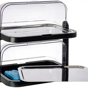 Sonderaktion APS Buffet-Vitrine »Doppeldecker« 2-stufig, inkl. 4 Kühlakkus