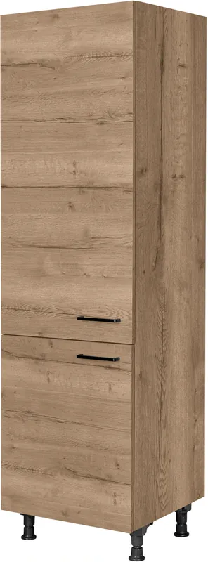 Sofort Bestellen nobilia® Kühlumbauschrank »"Structura", mit zwei Türen und zusätzlichem Einlegeboden,« vormontiert, Ausrichtung wählbar, Breite/Höhe: 60/216,6 cm