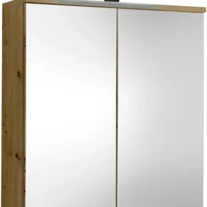 BASIC by Balculina Spiegelschrank »Spice, Badezimmerschrank BxTxH 60x67x20 cm« 1 Stk. tlg. Breite 60 cm, LED-Beleuchtung Begrenztes Angebot