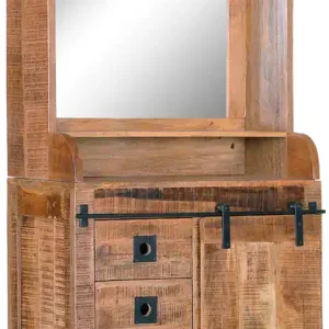 Gutmann Factory Midischrank »Kamerun Bar Kommode mit Buffet-Aufsatz« mit Spiegel und Glashalter Begrenztes Angebot