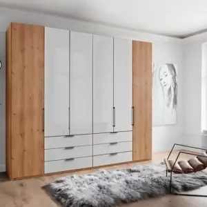 WIEMANN Falttürenschrank »Monaco« Teil-Glasfront sowie hochwertige Beschläge inkl. Schubladendämpfung Solange Der Vorrat Reicht