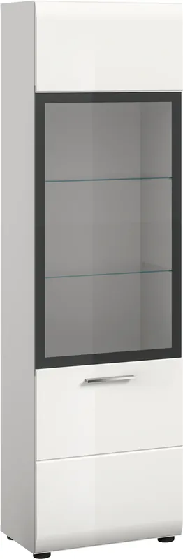 Home affaire Vitrine »FLORENZ, Höhe: 160 cm, hochwertige MDF-Front, Glastür, Glasböden« 1 Stk. tlg. Vitrine, Vitrine weiß, Vitrinenschrank, Wohnzimmervitrine, Wohnzimmer Top-Preis