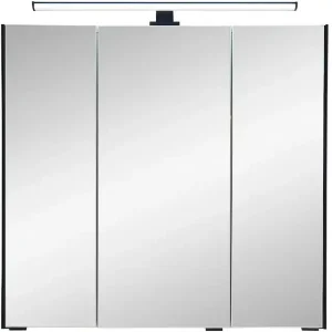 Saphir Badezimmerspiegelschrank »Quickset 395 Badschrank, 3 Spiegeltüren, 6 Einlegeböden, 75 cm breit« inkl. LED-Beleuchtung, Türdämpfer, Schalter-/Steckdosenkombination Preisreduziert