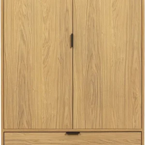 WOOOD Mehrzweckschrank »Silas« Silas Schrank aus Eichenmelamin auf Metall, 2 Türen und viel Stauraum Neue Kollektion