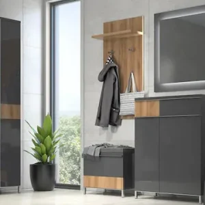 Saisonangebot OTTO home Garderobenschrank »Onyx« (H/B/T):191/76/35,2cm,UV lackiert, mit Soft-Close-Funktion