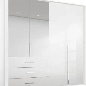 Knallerangebot rauch Drehtürenschrank »Kleiderschrank Schrank Garderobe Wäscheschrank MONTCLAR« in den Breiten 204/254/304 cm, inkl. SOFT-CLOSE-FUNKTION,Passepartout optional mit Beleuchtung, inkl. Zubehör MADE IN GERMANY