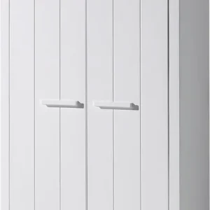 Vipack Kleiderschrank Made in Europe,Geräumiger 2-trg. Kleiderschrank in Landhaus Optik, 2 Fächer Kracherpreis