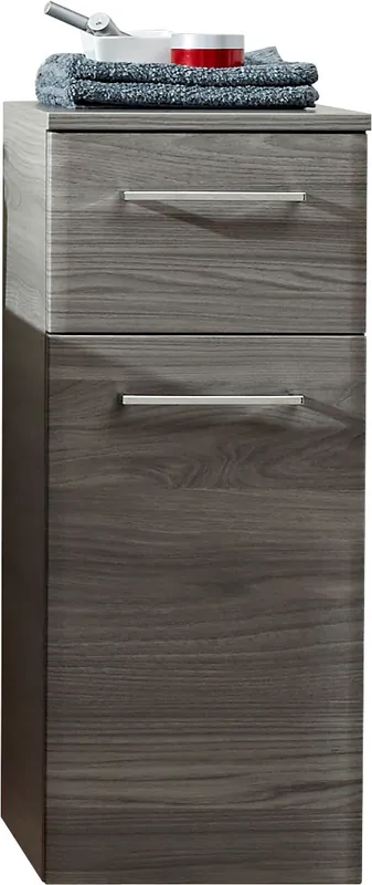 Saphir Unterschrank »Quickset 916 Badschrank mit 1 Tür, 1 Schublade, Griffe Chrom Glanz« Badezimmer-Unterschrank 30 cm breit in Sangallo Grau quer Nachbildung Direktkauf