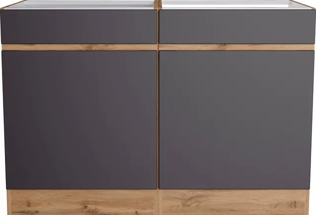 KOCHSTATION Spülenschrank »KS-Riesa« Breite 120 cm, MDF-Fronten Preisknaller