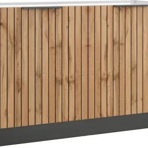 Finale Aktion KOCHSTATION Spülenschrank »KS-Lagos« Breite 120 cm, wahlweise mit Spülbecken in edelstahl oder schwarz