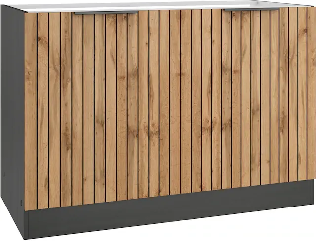 Finale Aktion KOCHSTATION Spülenschrank »KS-Lagos« Breite 120 cm, wahlweise mit Spülbecken in edelstahl oder schwarz