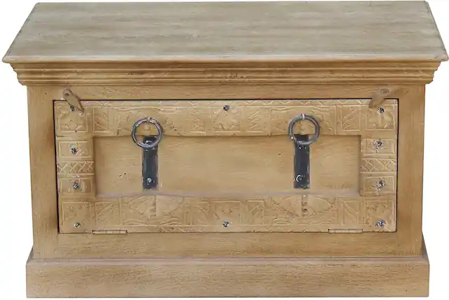 Neue Ware SIT Schuhschrank »Daipur Schuhbank Bank« geschnitzte Verzierungen