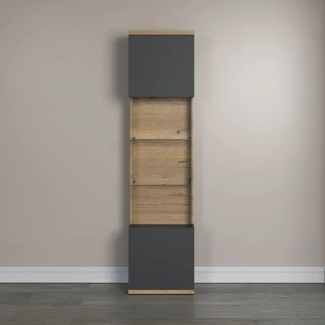 Wochenendangebot INOSIGN Vitrine »Galway« Wohnzimmervitrine in Rillenoptik und großzügiger Präsentationfläche