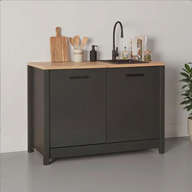Inter Link Spülenschrank »Veneto« 1 Stk. tlg. Für Spüle & Spülmaschine, Soft-Close, Füße höhenverstellbar, 130x60x92 Markenware