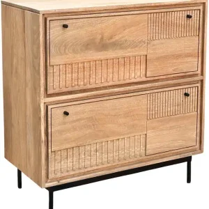 SIT Schuhschrank 1 Stk. tlg. mit dekorativen Lamellen-Schnitzereien Markenware