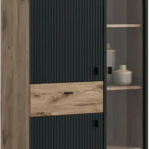 INOSIGN Stauraumvitrine »TREVERK, Breite 83 cm, hochwertige MDF-Front schwarz tiefzieh« 1 Stk. tlg. Stauraumvitrine, Vitrine, Wohnzimmer Direkt Vom Hersteller