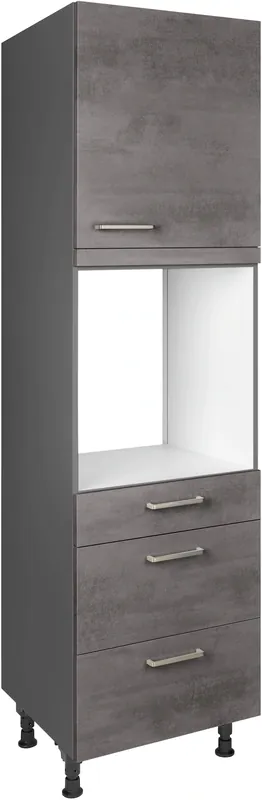 nobilia® Backofenumbauschrank »"Riva", Ausrichtung wählbar, mit Schublade und zwei Auszügen und« einer Tür, vormontiert, Breite/Höhe: 60/216,6 cm Preisknaller
