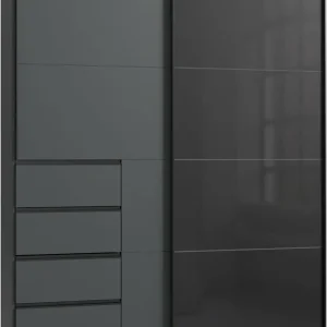 Wimex Schwebetürenschrank »Bali in den Breiten 180cm, 225cm & 270cm, Schrank mit Glaselement« Kleiderschrank erhältlich in den Farben; grafit und saharagrau Beliebt