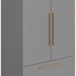 Preis Gesenkt PAIDI Kleiderschrank »STIENE in Beige oder Grau, 2 Türen und 1 Schublade mit Soft-Close« B/H/T ca. 123/200/57cm,inkl Kleiderstange + Einlegeböden, Kleiderschrank mit Eiche Massivholz