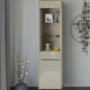 Knallerangebot set one by Musterring Standvitrine »Reno« 1 Stk. tlg. Mit Winkelfuß in diversen Farben, 200 cm Höhe & Farbauswahl