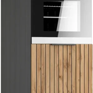 KOCHSTATION Ofenumbauschrank »KS-Lagos« Breite/Höhe 60/200 cm, mit 2 Türen und 1 offenen Nische Preisknaller