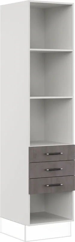 IMPULS KÜCHEN Seitenschrank »"Prag", Breite/Höhe: 50/205,1 cm, mit Soft-Close« vormontiert, mit Schubkästen, mit verstellbaren Fachböden Geprüft