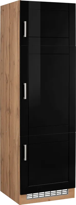 Billig KOCHSTATION Kühlumbauschrank »KS-Tinnum« 60 cm breit, 200 cm hoch, Metallgriffe, mit Nischenmaß 88 cm