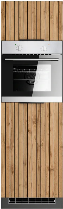 KOCHSTATION Kühlumbauschrank »KS-Lagos« Breite/Höhe 60/200 cm, mit 2 Türen und 1 offenen Nische Geprüft