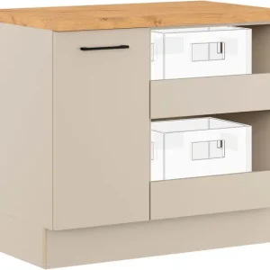 Highlight IMPULS KÜCHEN Mehrzweckschrank-Set »Warschau« Unterschrank mit Abfallsammler und Unterschrank für Getränkekisten,, 4 Stk. tlg.