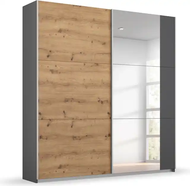 rauch Schwebetürenschrank »Kleiderschrank Schrank Garderobe TOPSELLER AURELIO« 3 Ausstattungen BASIC/CLASSIC/PREMIUM (inkl. SOFT-CLOSE-FUNKTION),zeitloses Design, viele Farben, Breiten 175/218/261 cm MADE IN GERMANY Kostenfreie Lieferung