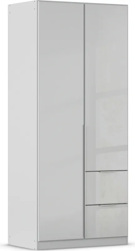 Schneller Versand OTTO home Drehtürenschrank »Kleiderschrank Kleiderschränke Schrank Garderobe AGORDO mit Glasfront« in zwei Griff-Farben, Breiten 91-360 cm,mit Außenschubkästen, in 7 Breiten und 2 Höhen MADE IN GERMANY
