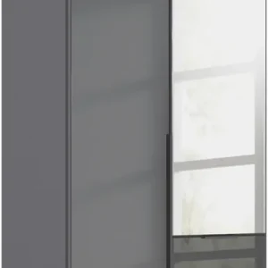 Jetzt Kaufen OTTO home Drehtürenschrank »Kleiderschrank Kleiderschränke Schrank Garderobe AGORDO mit Glasfront« in zwei Griff-Farben, Breiten 91-360 cm,mit Außenschubkästen, in 7 Breiten und 2 Höhen MADE IN GERMANY