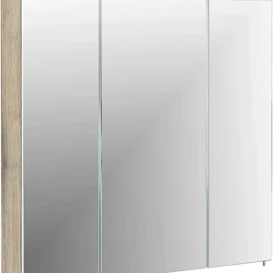 Abverkauf Schildmeyer Spiegelschrank »Dorina, mit höhenverstellbaren Glasböden made in Germany« Breite 70 cm, 3-türig, LED-Beleuchtung, Schalter-/Steckdosenbox