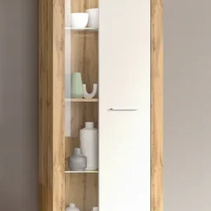 Home affaire Vitrine »Aosta, Höhe 159 cm, in verschiedenen Farbausführungen« 1 Tür, 3 Einlegeböden, 4 Fächer, Wohnzimmer, Standvitrine, Glasvitrine Neu