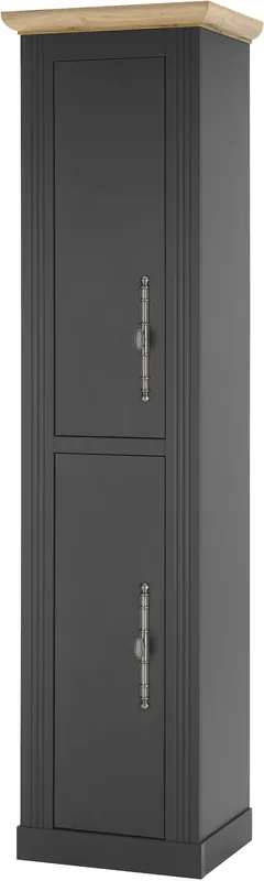 OTTO home Stauraumschrank »WESTMINSTER, Badschrank im Landhausstil, Schrank mit Metallgriffen« in 2 Farben verfügbar, mit Stauraum hinter Drehtüren Echt