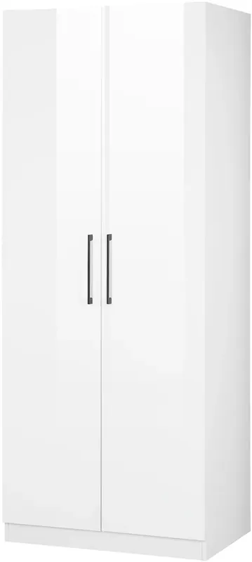 Schnäppchen OTTO home Kleiderschrank »Sylt Schlafzimmerschrank Garderobe Schrank Bestseller hochglanz« hochwertige Metall Griffe in schwarz,Drehtürenschrank mit perfekter Innenausstattung, Breite 80cm