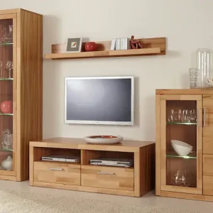 OTTO home Wohnwand »Logo,Fronten Massivholz,Korpus Holzwekstoff,viel Stauraum« Set, 4 Stk. tlg. Solange Der Vorrat Reicht