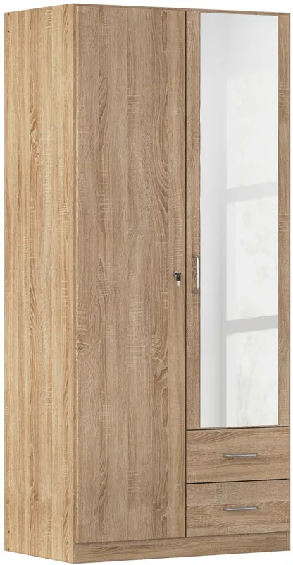 rauch Kleiderschrank »Schrank Garderobe Garderobenschrank Putzschrank Wäscheschrank BERGHEIM« Breiten 91/136/181 cm, Höhe 197 cm,2 Außenschubladen, Tür/en abschließbar je 2 Schlüssel MADE IN GERMANY Kostenfreie Lieferung